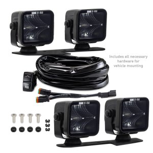 Ford Bronco Light Pods - Ditch - Borne Off-Road - 3x3 Flood, 4-piece - `21-`27